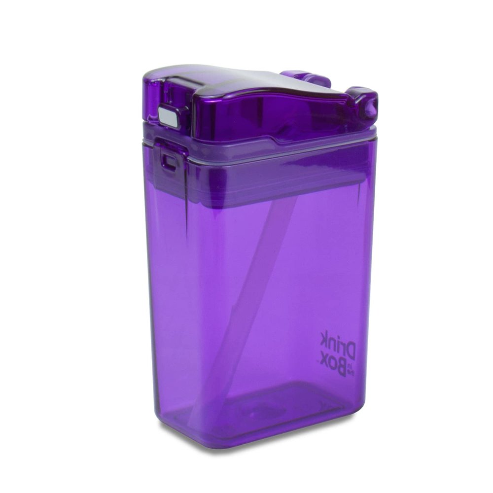Precidio New 2022 Drink in the Box Design Eco-Friendly Reusable Drink Container, 8oz (Purple) 1008PR