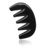 ARTIBETTER Gua Sha Comb Spa Scraping Massage Tool Roller Horn Comb for Face Hair Care (Black) view 4