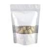 100 Metallic Colored with Clear Window Metallic Foil Stand-Up Resealable Food Storage Pouch (5oz, Matte White) view 2