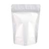 100 Metallic Colored with Clear Window Metallic Foil Stand-Up Resealable Food Storage Pouch (5oz, Matte White) view 3