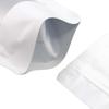 100 Metallic Colored with Clear Window Metallic Foil Stand-Up Resealable Food Storage Pouch (5oz, Matte White) view 4