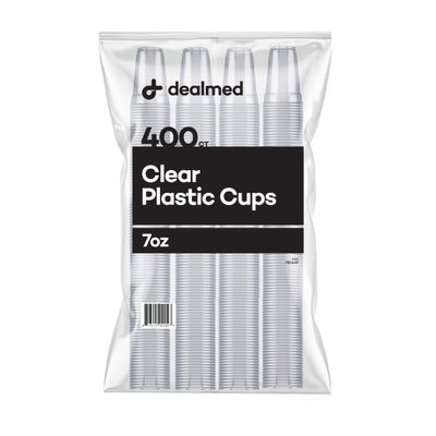 Dealmed Professional 7 oz. Disposable Plastic Cups - 100% Recyclable for Healthcare, Dental, Veterinary & Food Service Use (Pack of 400)