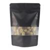 100 Metallic Colored with Clear Window Metallic Foil Stand-Up Resealable Food Storage Pouch (5oz, Matte Black) view 2