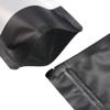 100 Metallic Colored with Clear Window Metallic Foil Stand-Up Resealable Food Storage Pouch (5oz, Matte Black) view 4