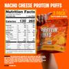 Twin Peaks Low Carb, Keto Friendly Protein Puffs, (Nacho Cheese), 2 Servings, 3 Pack (60g, 42g Protein, 4g Carbs) view 2