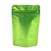 100 Metallic Colored with Clear Window Metallic Foil Stand-Up Resealable Food Storage Pouch (13oz, Matte Green) view 3