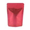 100 Metallic Colored with Clear Window Metallic Foil Stand-Up Resealable Food Storage Pouch (5oz, Matte Red) view 3