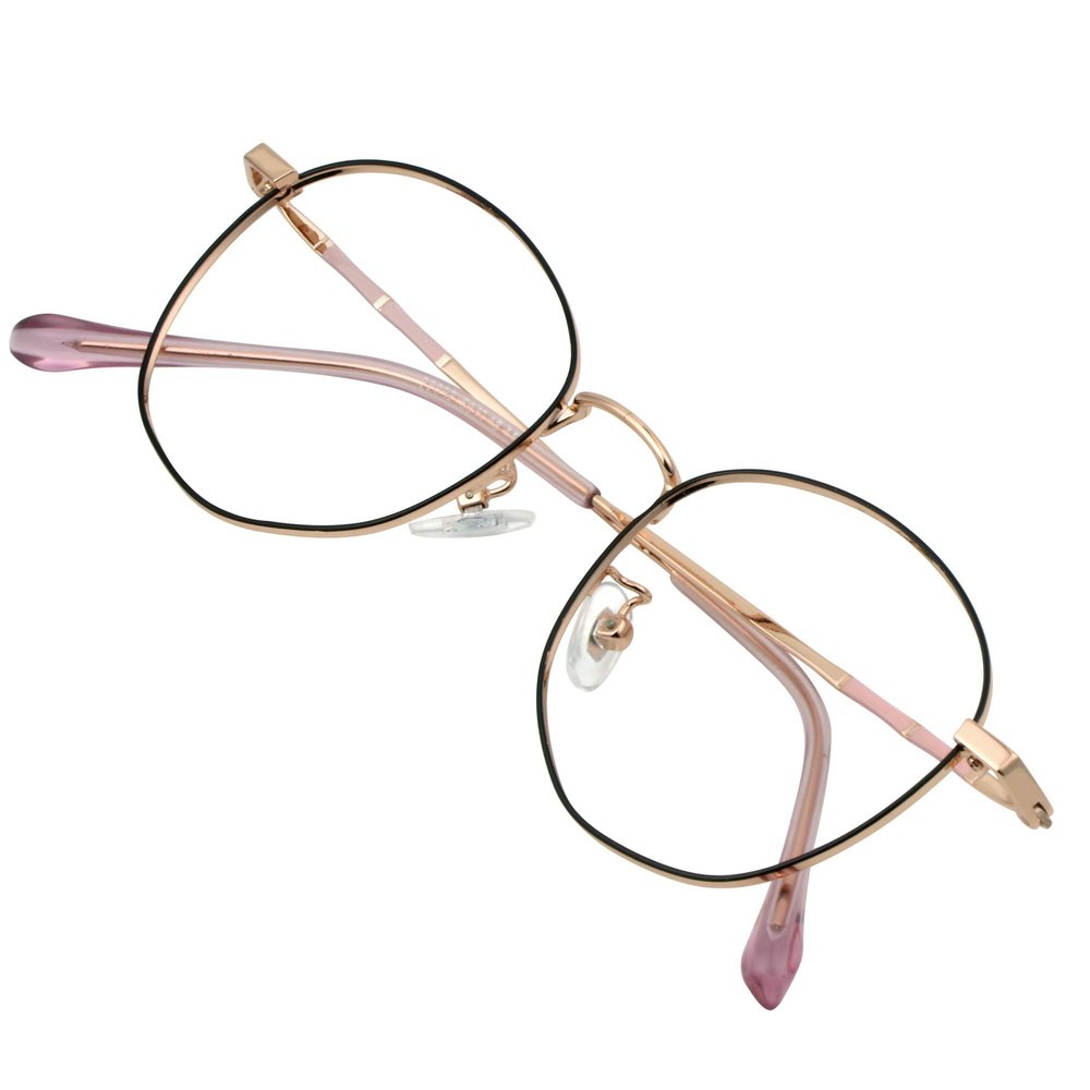 VisionGlobal Blue Light Blocking Glasses for Computer Reading, Anti Glare Lenses Help Reduce Eye Strain and Fatigue, For Men/Women (Pink Black, No Magnification)