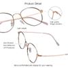VisionGlobal Blue Light Blocking Glasses for Computer Reading, Anti Glare Lenses Help Reduce Eye Strain and Fatigue, For Men/Women (Pink Black, No Magnification) view 3