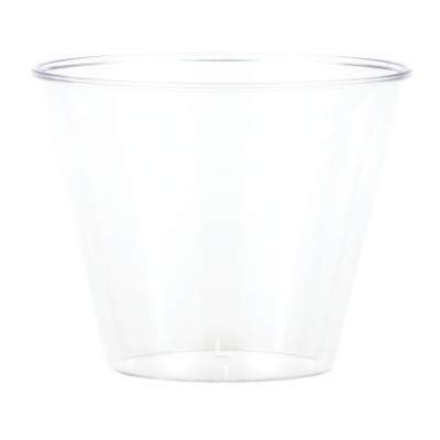 Baxter Distributing Plastic Party Cups, 9 Ounce Hard Plastic Tumbler Clear, Box of 96