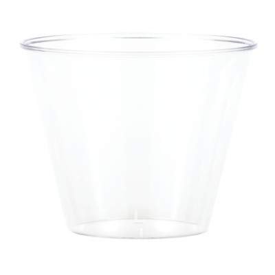 Baxter Distributing Plastic Party Cups, 9 Ounce Hard Plastic Tumbler Clear, Box of 96
