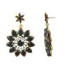 Fashion Ladies Must-have Flowers Bohemian Geometric Earrings Female (Black) view 2