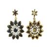 Fashion Ladies Must-have Flowers Bohemian Geometric Earrings Female (Black) view 3