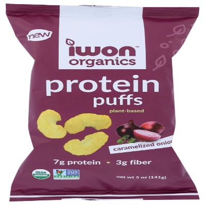 Iwon Organics Organic Caramelized Onion Protein Puffs, 5 OZ