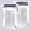 100 Canister Design Clear Display Color Storage Stand-Up Food Safe Poly Plastic Zip Seal Pouch (5.9" x 9.4", Translucent/Blue) view 2