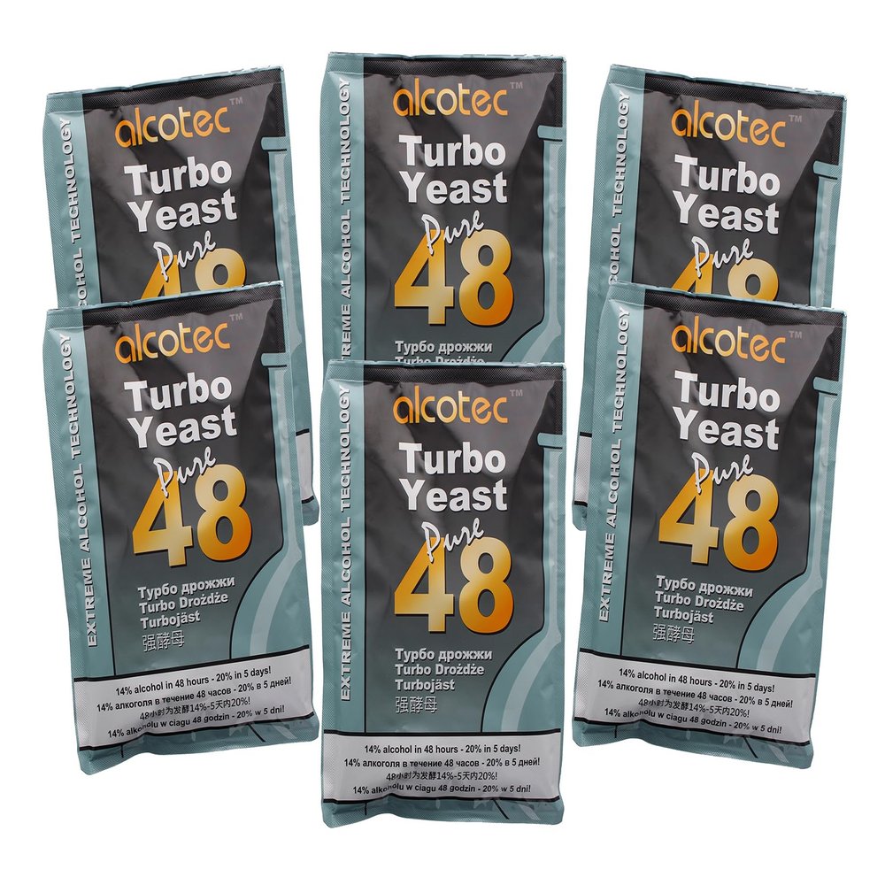 Alcotec 48 Hour Turbo Yeast, 135g (6 Packs)