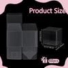 BENECREAT 60PCS 2.4x2.4x2.4 Inches Clear Plastic Favor Box Gift Packing Box for Candy Choclate and Dessert, Wedding Party Treats, Halloween Christmas Festival Gift Packaging view 2