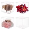 BENECREAT 10 Pack 4.7x4.7x4.7 Inches Large Clear Plastic Party Favor Box for Valentine's Day Choclates and Wedding Party Candy Cookies Favors view 1
