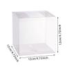 BENECREAT 10 Pack 4.7x4.7x4.7 Inches Large Clear Plastic Party Favor Box for Valentine's Day Choclates and Wedding Party Candy Cookies Favors view 2