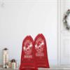 Printtoo 2 Pcs Santa Gift Sack for Kids Presents Xmas Bag Christmas Sack Personalized Bags Large 27x20 Inch view 2