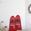 Printtoo Pack of 2 Pcs Xmas Presents Storage Bags Large Santa Gift Sack with Drawstring Christmas Party Favor 27x20 Inch view 2