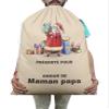 Printtoo Large Drawstring Canvas Bag Christmas Sack Bags Santa Gift Sack Custom Party Favor 2 Pcs 27x20 Inch view 4