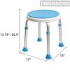 Vaunn Medical Tool-Free Assembly Adjustable Swivel Shower Stool Seat Bench with Anti-Slip Rubber Tips for Safety and Stability view 4