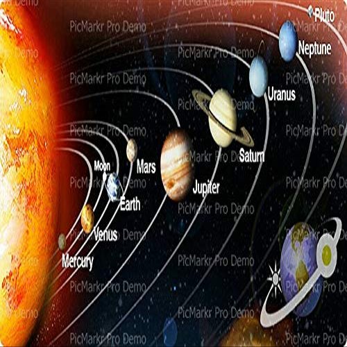 1/2 Sheet - Solar System Birthday - D9496 - 2D Edible Cake/Cupcake Party Topper