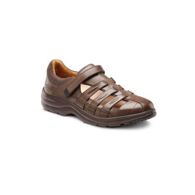 Dr. Comfort Women's Breeze Diabetic Fisherman Style Sandal: Coffee 9 X-Wide (E/2E)