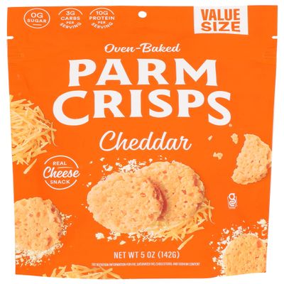 Parmcrisps, Crisp Cheddar Oven Baked Family Size, 5 Ounce