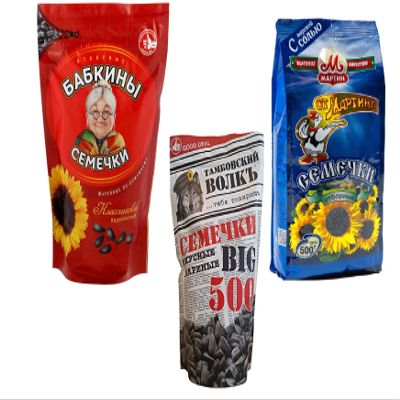 Roasted Salted Black Sunflower Seeds by Mr.Martin Black Sunflower 500g by Babkiny Semechki 500g / "Tambovsky Volk" 500g