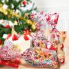 100 Pieces Christmas Cellophane Bags for Treat and Candy Goodie Cookie Packaging - Holiday Party Favors With 150 Twist Ties for Xmas Supplies view 3