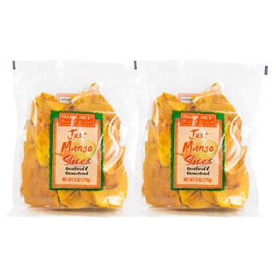 Trader Joe's Just Mango Slices Unsulfured, Unsweetened Dried Fruit: 2 Pack (6 oz ea)