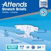 Attends Stretch Adult Incontinence Disposable Briefs, Medium/Regular, 31"-52" Waist with SecureGrip Tab Closure, Ultimate Absorbency with Dry-Lock Containment Core and Breathable Side Panels, 24ct Bag view 3