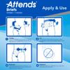Attends Stretch Adult Incontinence Disposable Briefs, Medium/Regular, 31"-52" Waist with SecureGrip Tab Closure, Ultimate Absorbency with Dry-Lock Containment Core and Breathable Side Panels, 24ct Bag view 4