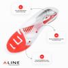 ALINE Shoe Inserts for Men & Women - Arch Support, Work Boot Insoles for Standing All Day, Plantar Fasciitis Relief, Flat Foot Sole Orthotics. Red - Men 8-9 / Women 9-10 / EU 40.5-42 view 2