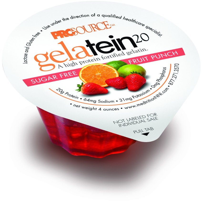 20 Suplemento proteico oral sabor a ponche de frutas 4 oz. Taza lista para usar, 11693 - Caja de 36 Y
