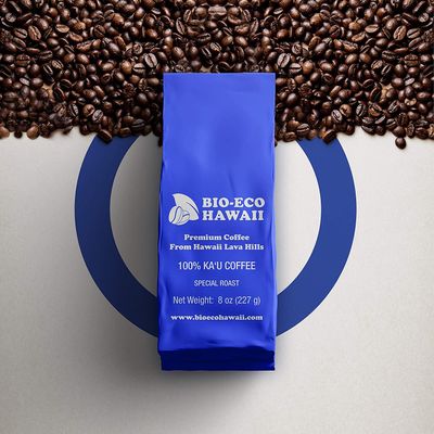 100% KA'U COFFEE WHOLE BEANS (MEDIUM DARK ROAST, 8 OZ)
