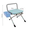 XWZJY Folding Potty/Shower Chair Portable Toilet Elderly Bedside Commode Seat with Non-Slip Leg Pad Height Adjustable Wash Basket Bathroom Support view 2