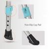 XWZJY Folding Potty/Shower Chair Portable Toilet Elderly Bedside Commode Seat with Non-Slip Leg Pad Height Adjustable Wash Basket Bathroom Support view 3