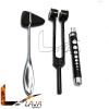 Laja Imports New School Starter Pack Kit Tuning Fork C 128 Black, Reflex Hammer Black Head, Pen Light Pupil Gauge Black, Carrying Case for Educational Use view 2