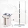 Mop and Bucket Kit, Lazy Hand-Free Flat Mop Bucket, 360 Rotating Microfiber Mop Floor Scrubber Multi-Function Household Mopping Artifact,A view 2
