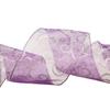 Morex Ribbon Wired Swirl Sheer Glitter Ribbons, Holiday Ribbon for Crafts and Christmas Decorations, Gift Wrapping, 4" x 25 yd, Purple/Silver view 3