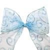 Morex Ribbon Wired Swirl Sheer Glitter Ribbons, Holiday Ribbon for Crafts and Christmas Decorations, Gift Wrapping, 4" x 25 yd, Ice Blue view 2
