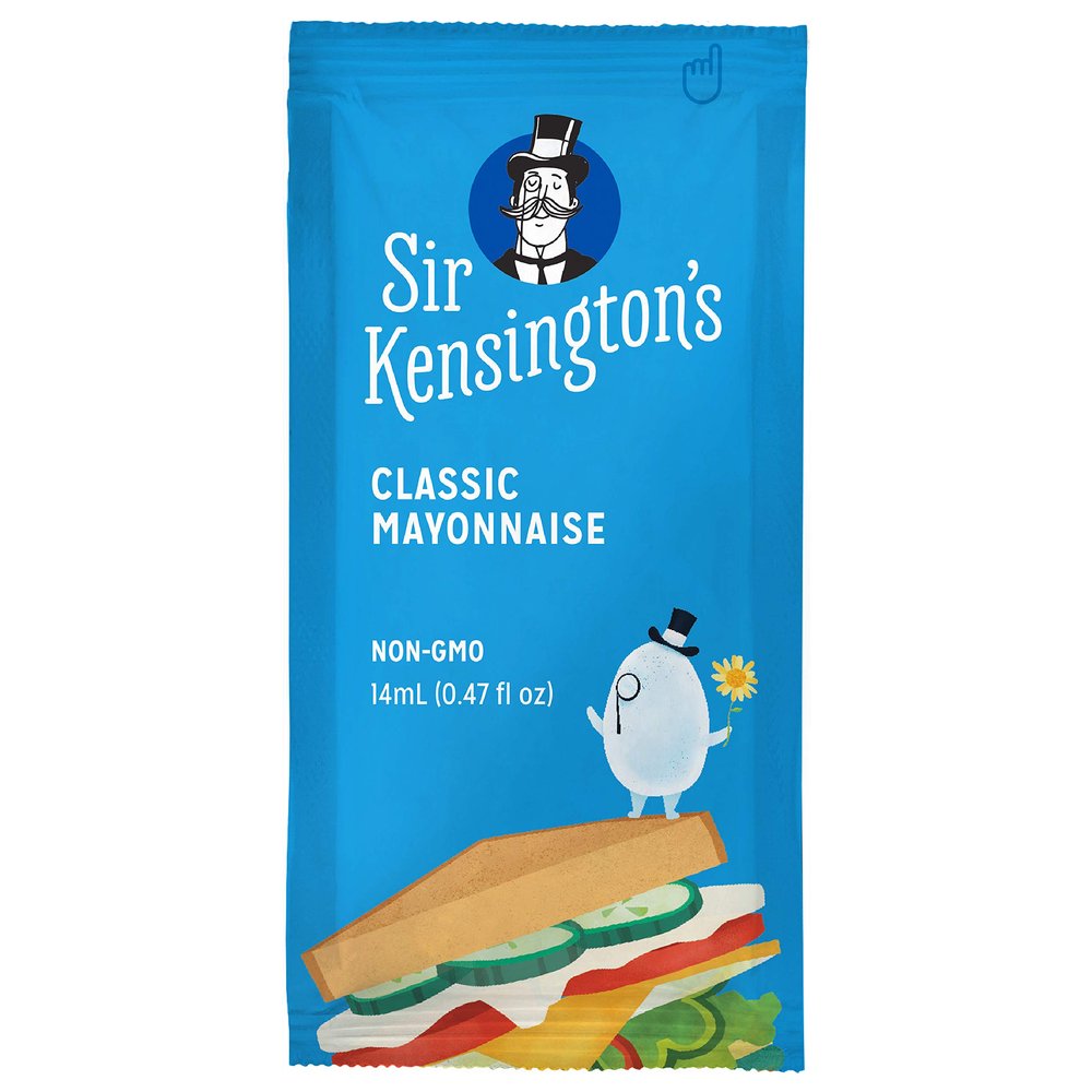 Sir Kensington's Mayonnaise Classic Packette, Sunflower Oil, Non-GMO, No Artificial Colors, No Artificial Flavors, Keto Friendly, Paleo Friendly, Gluten Free, Kosher, 14mL, Pack of 600
