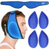 Hilph Face Ice Pack Wisdom Teech Ice Pack Head Wrap for Facial Oral Surgery Pain Relief for TMJ, Jaw Ice Wrap with 4 Hot Cold Gel Packs Reusable for Tooth Extraction & Teeth Removed, Tonsil Blue view 1