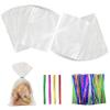 Cello Cellophane Treat, 8 X 12 Inches Big OPP Clear Plastic Bags For Bakery, Candies, Dessert with 6 Colors Twist Ties(100 Pieces Bags + 100 Pieces Twist Ties) (100, 8 X 12) view 1