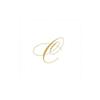 Caspari White Pearl & Gold Paper Linen Boxed Cocktail Napkins in Letter C - Three Packs of 30 view 1