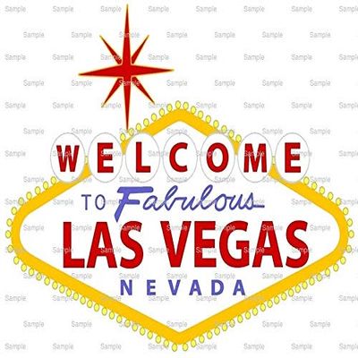 1/2 Sheet - Las Vegas Casino Sign Birthday - D6433 - 2D Edible Cake/Cupcake Party Topper