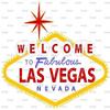 1/2 Sheet - Las Vegas Casino Sign Birthday - D6433 - 2D Edible Cake/Cupcake Party Topper view 1
